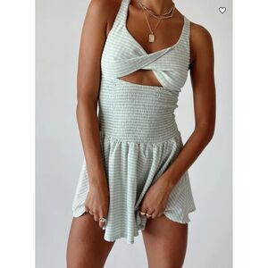 Princess Polly Mint Striped Mini Dress